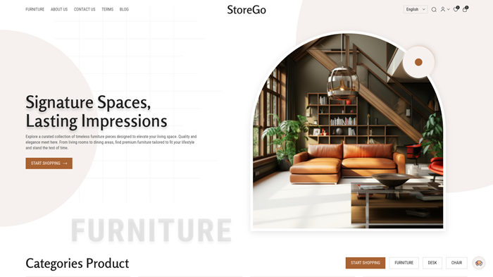Furniture and home decor category
